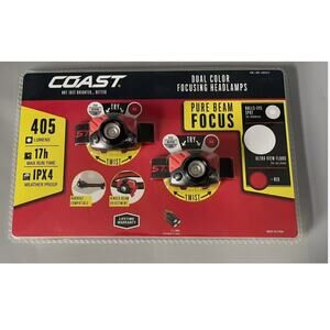 Coast Dual Color Focusing Headlamps 1087612 — New Sealed — 405 Lumens